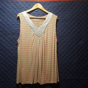 Pleione Sequin V neck Top